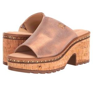 Karl Lagerfeld Paris WOMENS FOOTWEAR Mauve Metallic Slip-on Sandal New